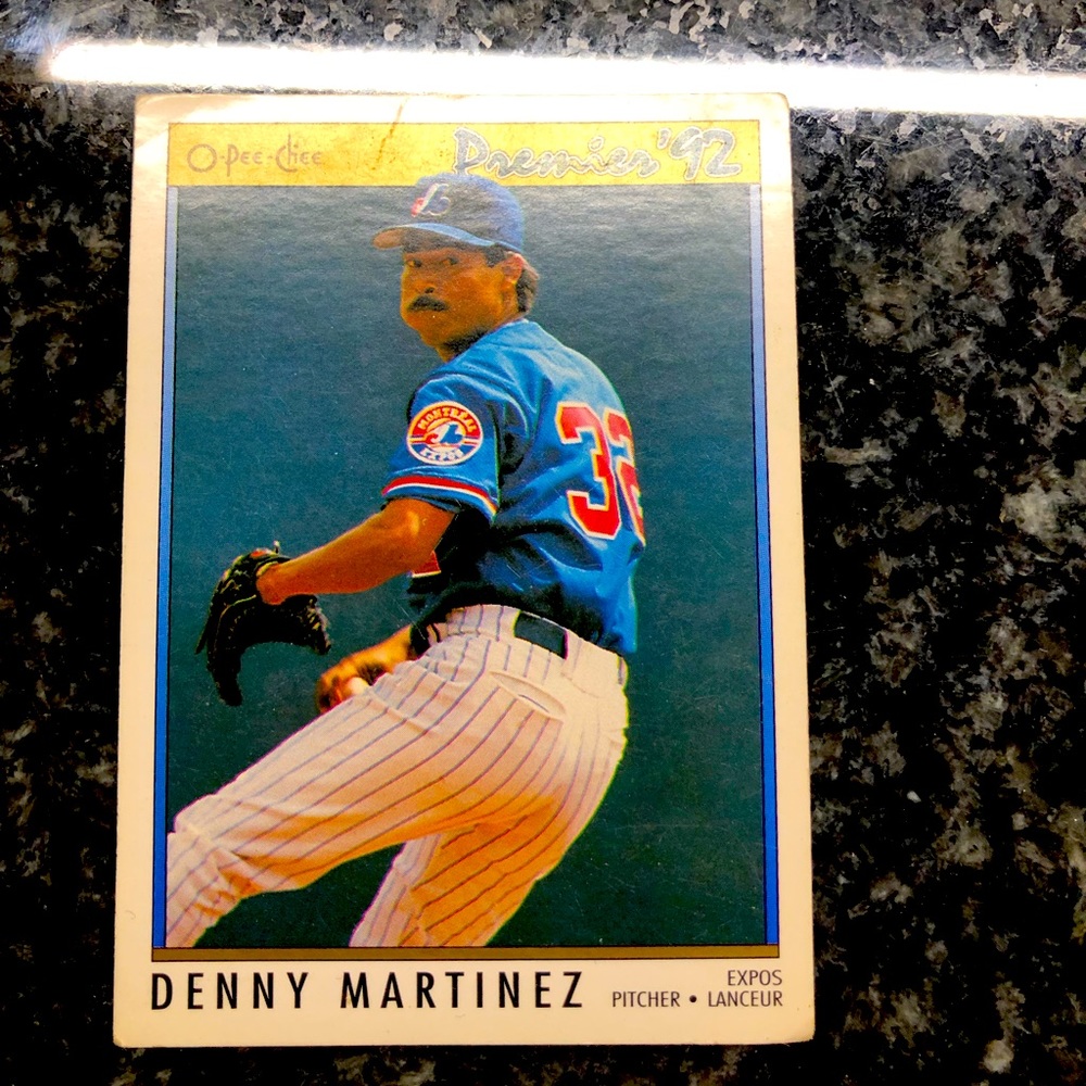 Denny Martinez O-Pee-Chee Premier 1992 #13 baseball card!!